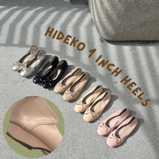 (size ปกติ) Peucha hideko 1 inch ballerina heels รองเท้าคัทชูเสริมส้น นิ่มใส่สบาย