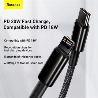 🔥แท้/ถูก🔥 Baseus Tungsten สายชาร์จ 20W Type-C to L สายไนลอนถัก ทนทาน ชาร์จเร็ว PD Charge สำหรับไอโฟน ไอแพด iOS