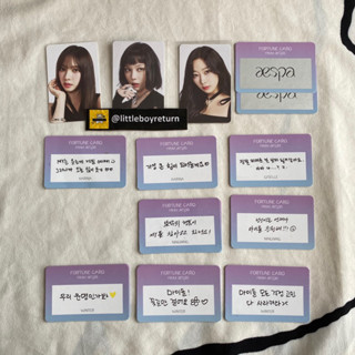 การ์ด aespa trading random fortune scratch card ✨ synk hyper line md karina winter giselle ningning คาริน่า วินเทอร์