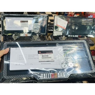 กรอบป้ายทะเบียนแท้ Ralliart แท้ mitsubishi motors กรอบป้าย License plate cover