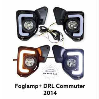 ไฟตัดหมอก ไฟเดไลท์ รถตู้ commuter ปี2014 มีไฟเลี้ยว Foglamp DRL Toyota Commuter 2014-2018