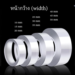 CEZ เทปใส 2 หน้า เทปนาโน กาวสั่งผลิตพิเศษ เหนียวติดแน่น ไม่ทำลายพื้นผิว ยาว 1m กาว 2 หน้า