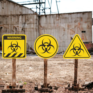 [FudFudAR] ฝุด-ฝุด-อะ RADIATION WARNING SIGN ป้ายเตือน อันตรายเขตรังสี อันตราย DANGER ป้ายเตือน WARNING ป้ายพลาสวูด