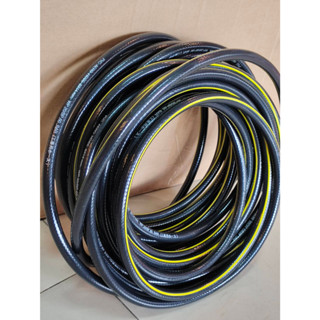 Leon สายลมพีวีซี สำหรับงานทั่วไป พร้อม คอปเปอร์หัว-ท้าย หนา 3 ชั้น JAPAN STANDARD PVC AERO HOSE 8x14mm.