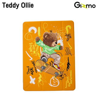 Gizmo Case Teddy เคสลายน้องหมี (ทักแชทบอกสี) แบบฝาพับด้วยแม่เหล็ก 5 พับ หลังใส มีช่องเก็บปากกา รุ่น Multi stand