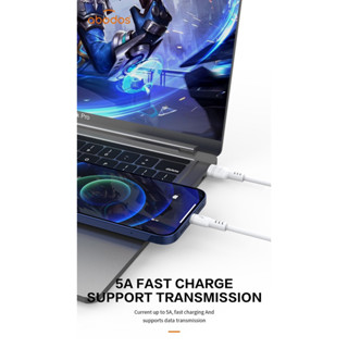 Abodos สายชาร์จ ชาร์จไว 5A DATA CABLE ยาว 1M ครบรุ่น พร้อมส่ง