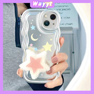 💖จัดส่ง24ชม💖iPhone 14 13 12 11 Pro Max เคส for เคสไอโฟน11 น่ารัก บางเบาพกพาง่าย การ์ตูน รูปร่างดาว พร้อมขาตั้ง Case