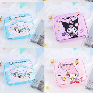 Sanrio ซานริโอ้ กระเป๋าเครื่องสำอาง คุโรมิ น่ารัก ถุงเก็บสายดาต้า กระเป๋าซิป 969