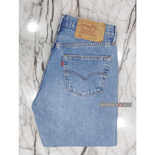 กางเกงยีนส์ Levis ของแท้ FROM EUROPE รุ่น501 เอววัดจริง31(เอวป้าย33) ยาว30.5 ขากระบอก กระดุม (S143) (LU)