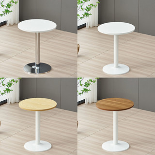 Round Table Furniture กลมโต๊ะกาแฟ โต๊ะประชุม เดสก์ท็อปไม้เนื้อแข็ง ความมั่นคงสูง ขาเหล็กทั้งหมดสูง74cm