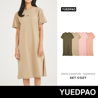 Yuedpao (ใหม่ล่าสุด!!) ผ้าหนาทรงสวย ยับยากรีดง่าย รับประกันไม่ย้วย 2 ปี Signature Oversize Dress  Set Cozy