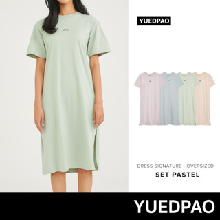 Yuedpao (ใหม่ล่าสุด!!) ผ้าหนาทรงสวย ยับยากรีดง่าย รับประกันไม่ย้วย 2 ปี Signature Oversize Dress Set Pastel