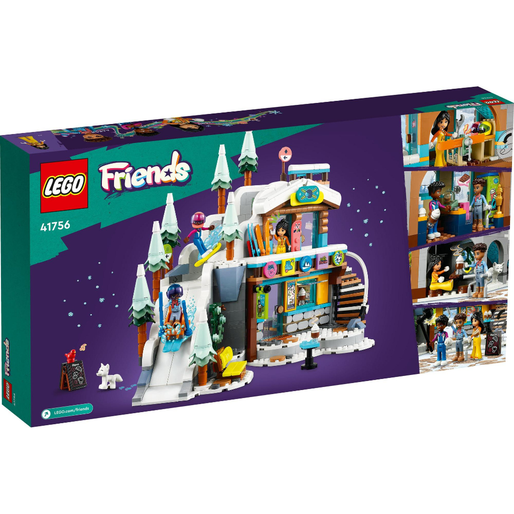 LEGO Friends 41756 Holiday Ski Slope and Café Building Toy Set (980 ...