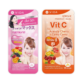 [2nd Set Mini] Glutamax 7 capsules 1 Sac. x  Vit C From Acerola And CamuCamu 14 Capsules 1 Sac.