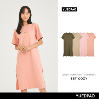 Yuedpao (ใหม่ล่าสุด!!) ผ้าหนาทรงสวย ยับยากรีดง่าย รับประกันไม่ย้วย 2 ปี Signature Oversize Dress  Set Cozy