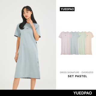 Yuedpao (ใหม่ล่าสุด!!) ผ้าหนาทรงสวย ยับยากรีดง่าย รับประกันไม่ย้วย 2 ปี Signature Oversize Dress  Set Pastel