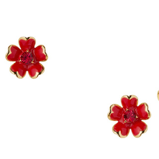 พร้อมส่ง 🔥Sale 999🔥ถูกฝุดๆ ต่างหู Kate Spade Blushing Blooms Earrings in Red Multi รูปดอกไม้สีแดง ประดับเม็ดคริสตัล