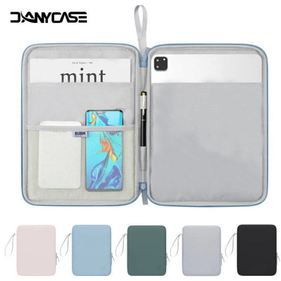 กระเป๋าใส่แทปเล็ต ซองใส่โน๊ตบุ๊ค 11/13.3/14/15.6นิ้ว กระเป๋าสะพายข้างกันน้ํา ซิปสองด้าน ผ้า แล็ปท็อป iPad Notebook bag