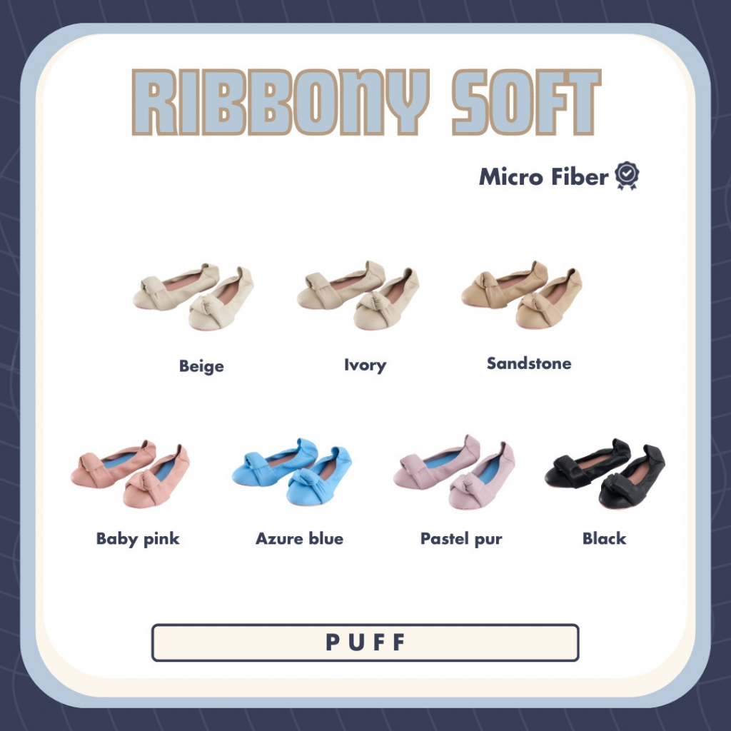 PUFFSHOES.OFFICIAL : RIBBONY SOFT BALLERINA