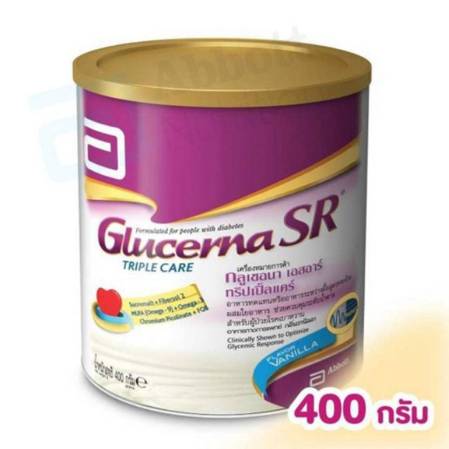 Glucerna SR อาหารทดแทนสำหรับผู้ป่วยเบาหวาน ขนาด  400g