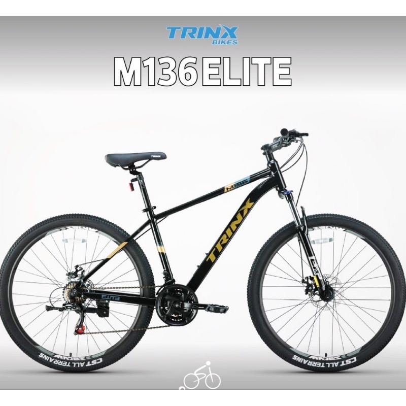 จักรยานเสือภูเขา Trinx รุ่น M136E เฟรมอลูมิเนียม 21 สปีด  Size 17 โช๊คล็อกได้