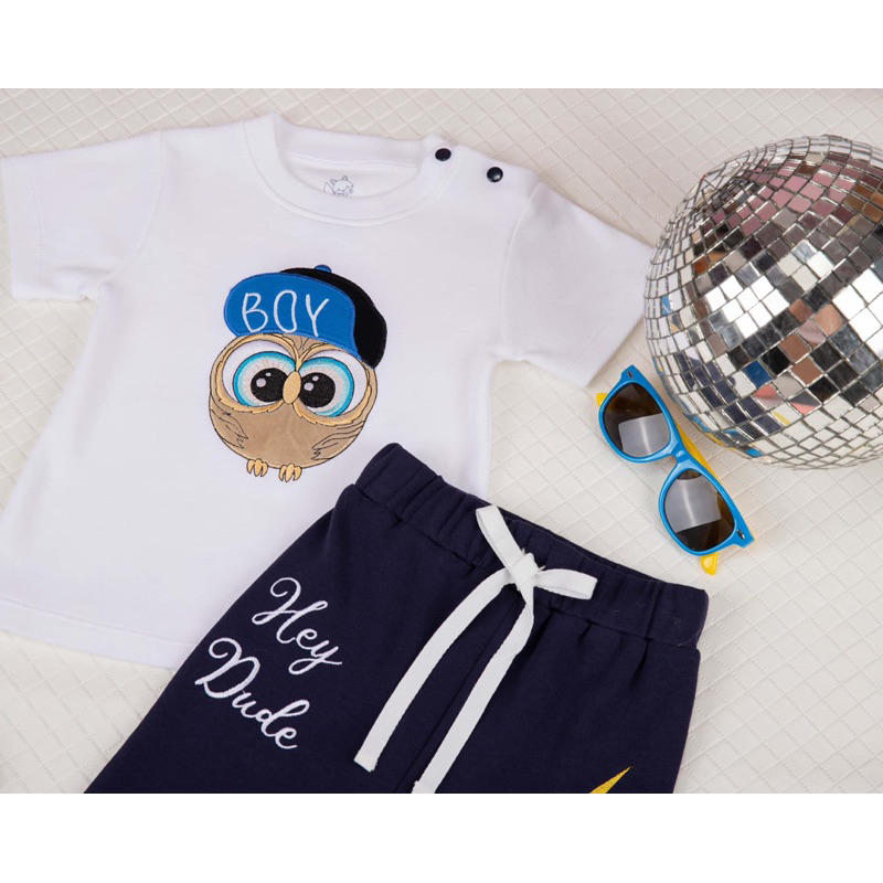 OWL6 TOP&SHORTS CUTE OWLS SET