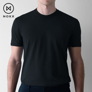 Noxx Extra Soft T-shirt: เสื้อยืด คอกลม ผ้า พรีเมี่ยม พีม่าคอตต้อน สีดำ Black