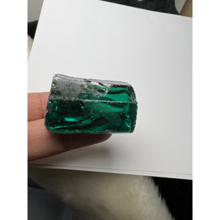 มรกต เอมเมอรัล หนัก 59 gram เพชรรัสเซีย พลอย ก้อน สี EMERALD CUBIC ZIRCONIA (ความยาว xความกว้าง 35x10 มิลลิเมตร )