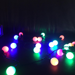 ไฟเชอรี่ ไฟประดับตกแต่ง 20 LED ไฟกระพริบ ไฟเปลี่ยนสี 20 LED ยาว 5 เมตร สีรวม ตกแต่งห้อง ไฟปิงปอง ไฟเส้น