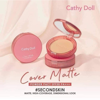 【ตลับเล็ก4.5g】🌈 แป้งตลับ⚡คัฟเวอร์แมทท์ กันน้ำ【ปกปิดเนียน กันแดด】Cathy Doll Cover Matte Powder Pact SPF30 PA+++ 4.5 g