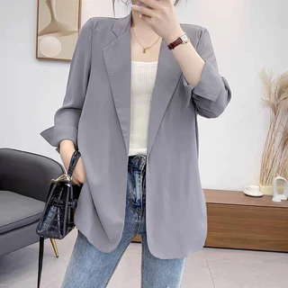 New Color✨B05 อกใหญ่สุด 60 นิ้ว++ เสื้อคลุมเบลเซอร์สาวอวบ ทรงสูทไม่มีซับใน ผ้าหนาอย่างดีไม่ต้องรีด