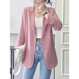 New Color✨B05 อกใหญ่สุด 60 นิ้ว++ เสื้อคลุมเบลเซอร์สาวอวบ ทรงสูทไม่มีซับใน ผ้าหนาอย่างดีไม่ต้องรีด