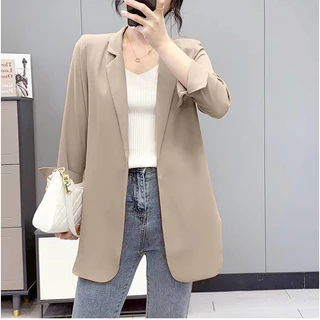 New Color✨B05 อกใหญ่สุด 60 นิ้ว++ เสื้อคลุมเบลเซอร์สาวอวบ ทรงสูทไม่มีซับใน ผ้าหนาอย่างดีไม่ต้องรีด