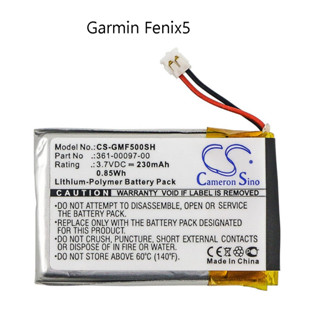 แบตเตอรี่ 361-00097-00 แบตเตอรี่สำหรับ Garmin Fenix5 Approach S60 230mAh