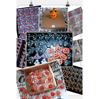 ราคาส่ง200-1,000ชิ้น🎃👻 คุ้กกี้ฮาโลวีน 4 ลาย 👻🎃 Halloween Cookies/Royal Icing Cookies *บรรจุซองใส