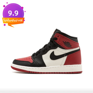 COD จุดประเทศไทย! Nike Air Jordan 1 Bred aj1 Toe High Top/Black Red Toe Unisex