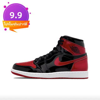 2023 hot shoes Nike aj1 Air Jordan 1 casual shoes Bred Patent high tops/black and red/patent leather banned