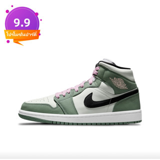 COD จุดประเทศไทย! Nike aj1 Air Jordan 1 Casual shoes Dutch Green/Dutch green/white/pink Unisex