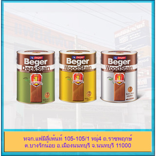 Beger WoodStain เบเยอร์ วูดสเตน สีย้อมไม้ มีทั้งชนิดเงา ชนิดกึ่งเงา และสีย้อมพื้นไม้ ขนาดแกลลอน