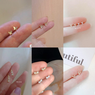 💕พร้อมส่งในไทย ต่างหู ตุ้มหู แนวมินิมอล  ลดราคา มีมากกว่า 10 แบบ