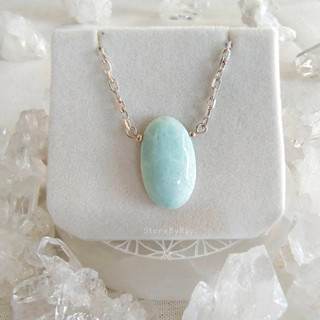 สร้อยคอเงินจี้หินลาริมาร์ Larimar