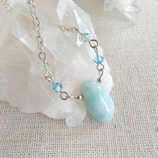 สร้อยคอเงินจี้หินลาริมาร์ Larimar