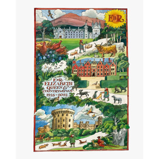 Emma Bridgewater Queen Elizabeth II Tea Towel ผ้าปูรองชุดชา ผ้าเช็ดจาน