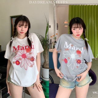 💫พร้อมส่ง💫Mardi flower t-shirt • เสื้อยืด ลายดอกไม้ แบรนด์ดังเกาหลี รุ่นใหม่เข้าแล้วค่ะ สกรีนแน่น ผ้าคอทตอนเนื้อนิ่ม