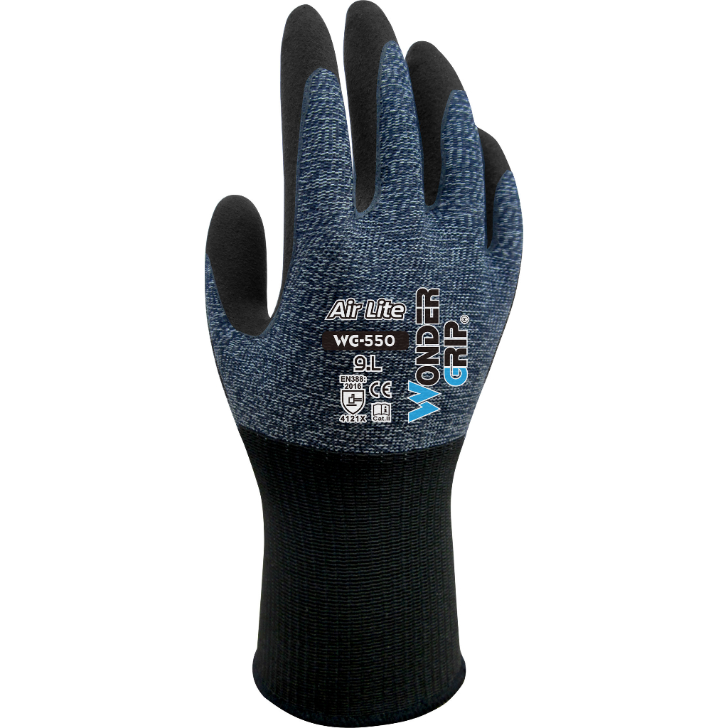 ถุงมือ Wonder Grip WG-550 Air Lite เคลือบ Nitrile USA