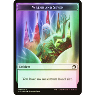 [MTG] Wrenn and Seven Emblem // Human Token [DMR] [ARTIFACT] [RARE] [FOIL] [ENG] (การ์ดเมจิค / Magic the Gathering)