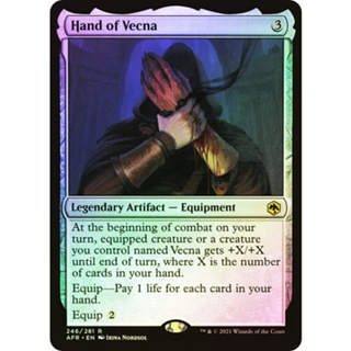 [MTG] Hand of Vecna [AFR] [ARTIFACT] [RARE] [FOIL] [ENG] (การ์ดเมจิค / Magic the Gathering)