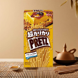 Pretz Super Crunchy Pretz &lt;Butter Soy Sauce Flavor&gt; 55g -บิสกิตแท่งอบกรอบกรอบพิเศษรสซอสน้ำมันงา 55g