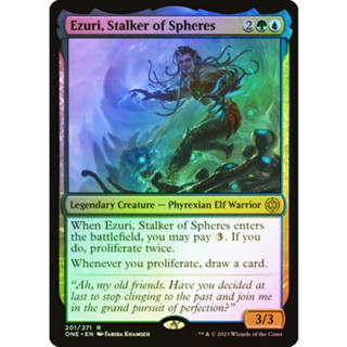 [MTG] Ezuri, Stalker of Spheres [ONE] [MULTI] [MYTHIC] [FOIL] [ENG] (การ์ดเมจิค / Magic the Gathering)