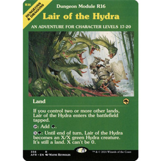 [MTG] Lair of the Hydra (Showcase) [AFR] [LAND] [RARE] [NORMAL] [ENG] (การ์ดเมจิค / Magic the Gathering)